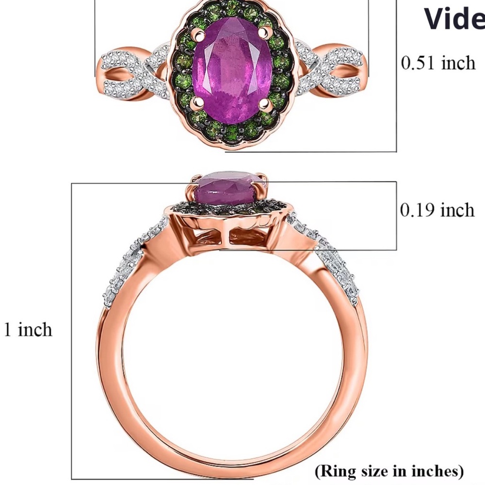 Genuine Hot Pink Sapphire Ring - Picture 6 of 6